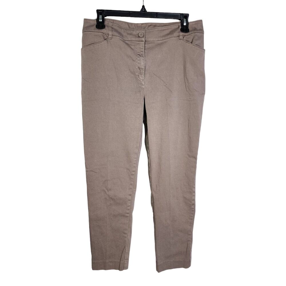 Chico's Perfect Stretch Womens Pants Size 1.5 Medium 10 Sateen Ankle Mid Rise